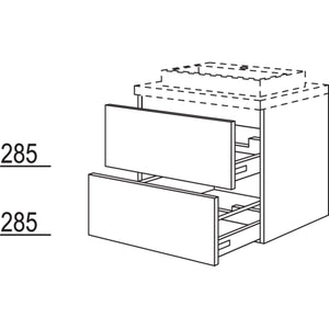 Nobilia Badezimmer-Waschtischschrank BWASA60-58 2835
