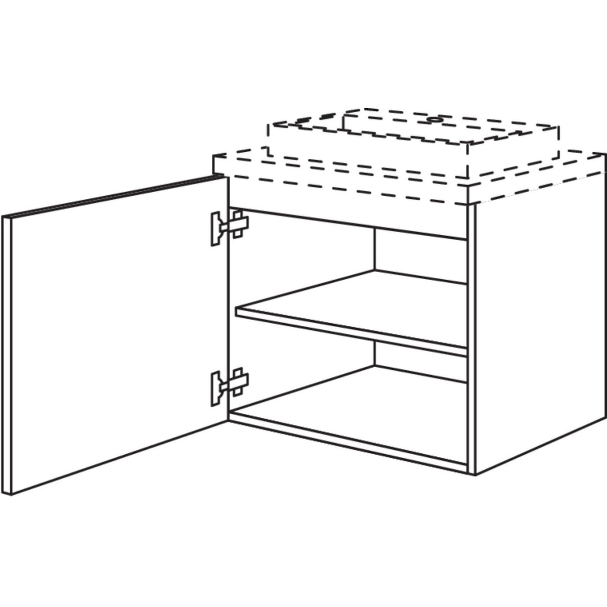 Nobilia Badezimmer-Waschtischschrank BWB50-58 2855