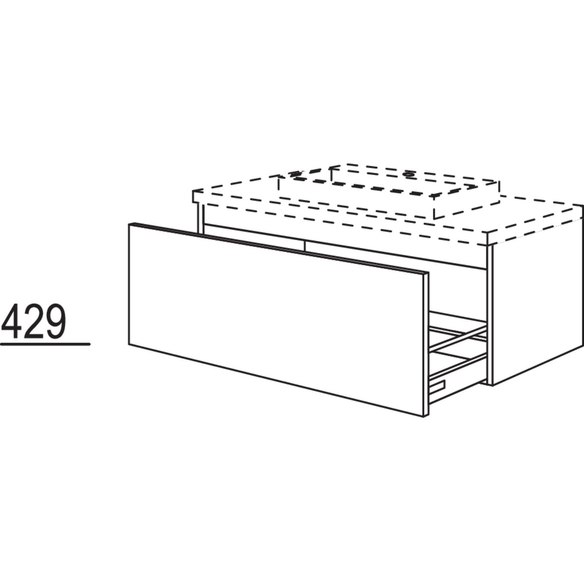 Nobilia Badezimmer-Waschtischschrank BWBA100-43 2498