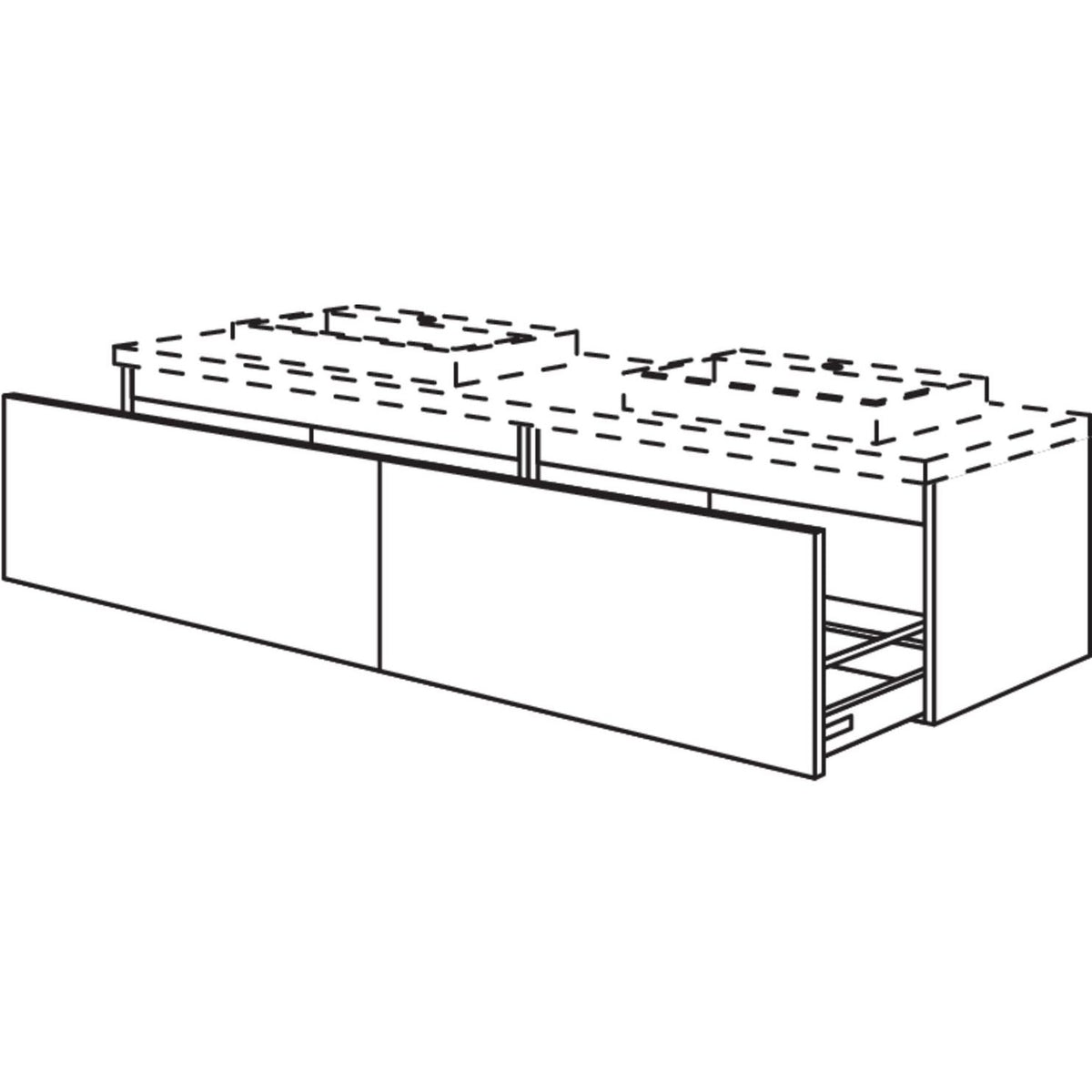 Nobilia Badezimmer-Waschtischschrank BWBA80-43 2496