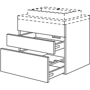 Nobilia Badezimmer-Waschtischschrank BWSA60-58 2805