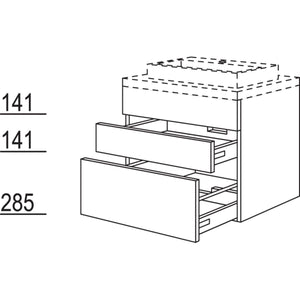 Nobilia Badezimmer-Waschtischschrank BWSA60-58 2805