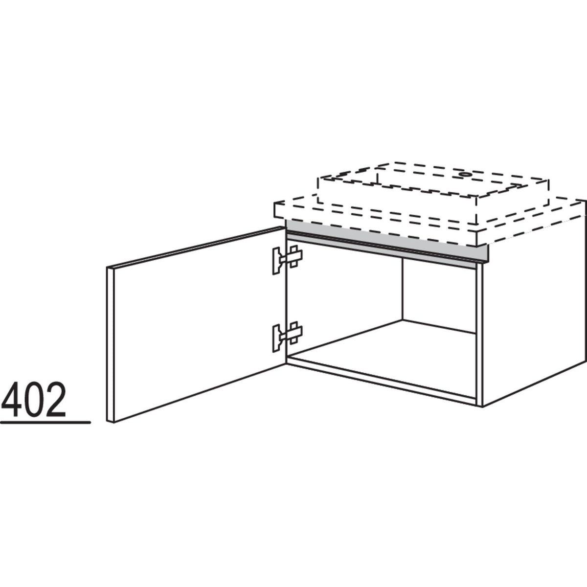 Nobilia Badezimmer-Waschtischschrank NBW30-43 67403