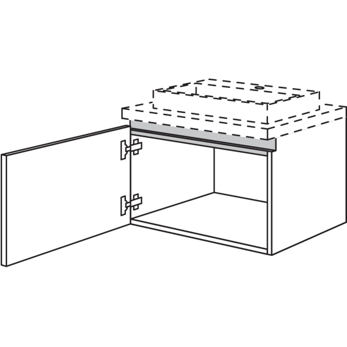 Nobilia Badezimmer-Waschtischschrank NBW30-43 67403