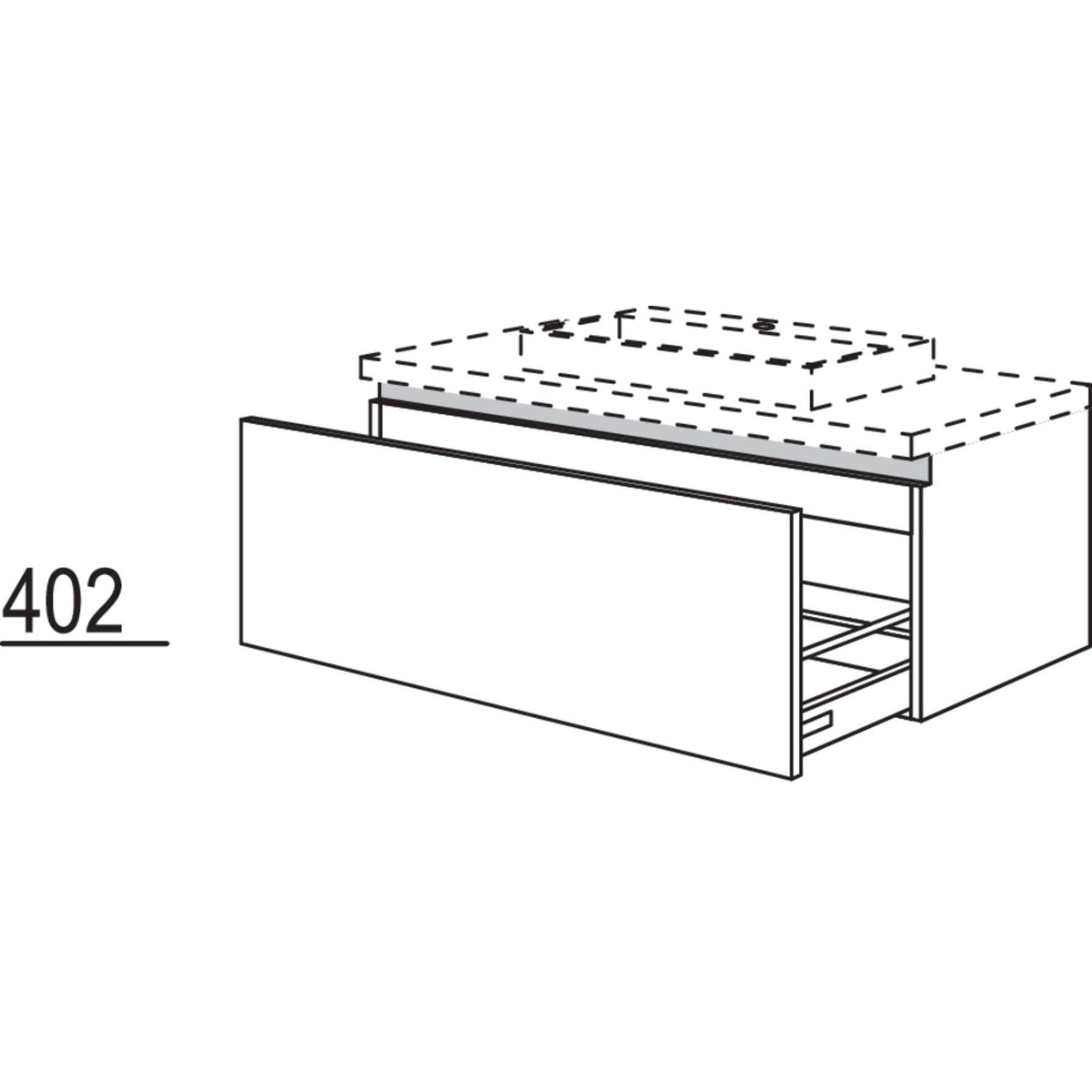 Nobilia Badezimmer-Waschtischschrank NBWBA100-43 67449