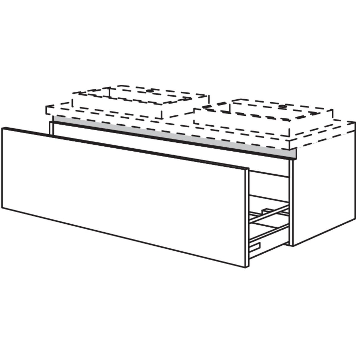 Nobilia Badezimmer-Waschtischschrank NBWBA120-43 67450