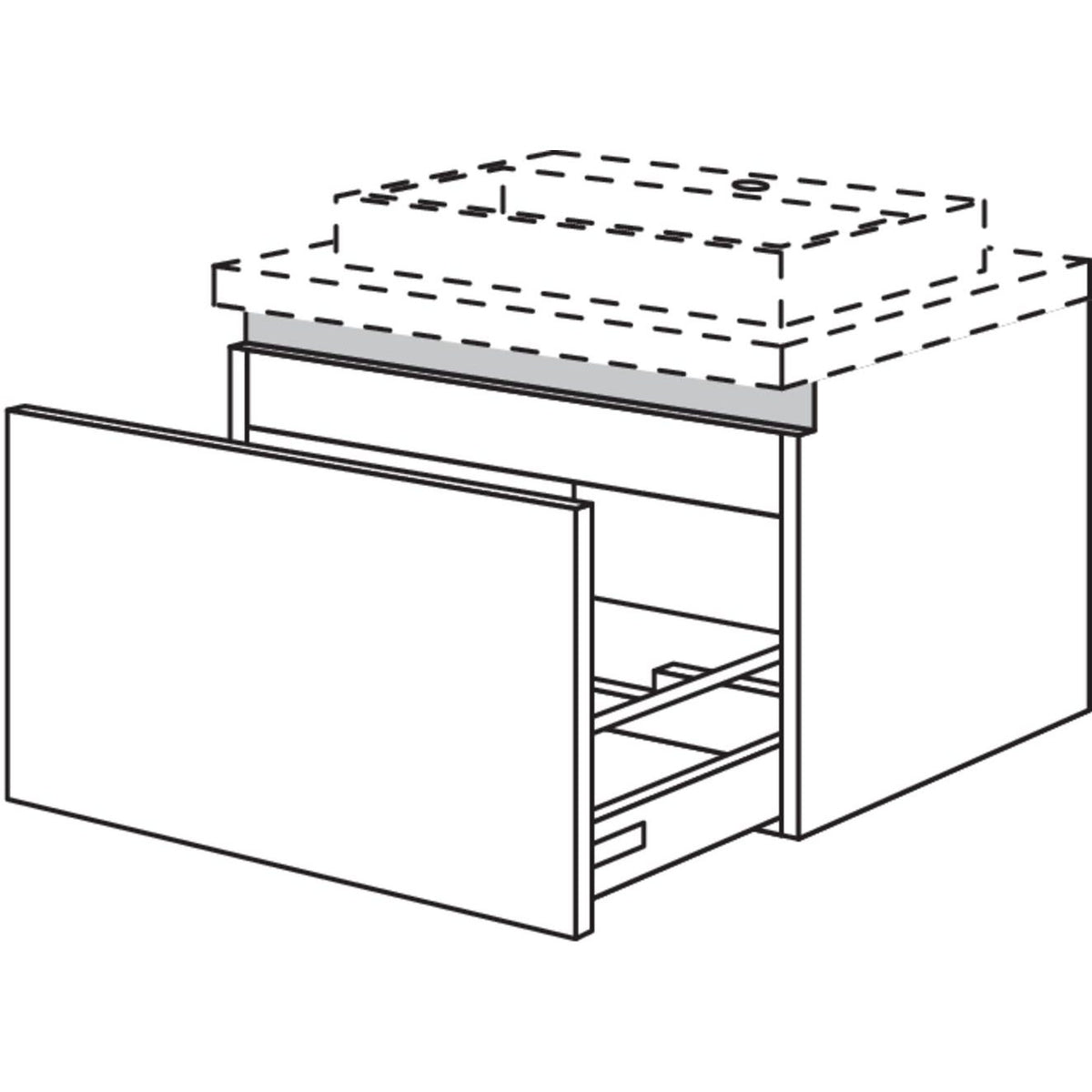 Nobilia Badezimmer-Waschtischschrank NBWBA50-43 67445