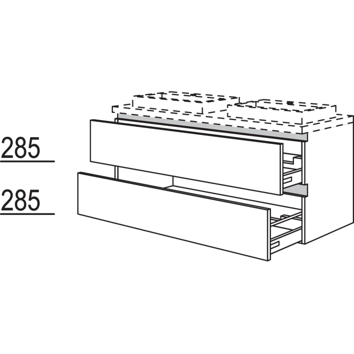 Nobilia Badezimmer-Waschtischschrank NBWSA120-63 67619