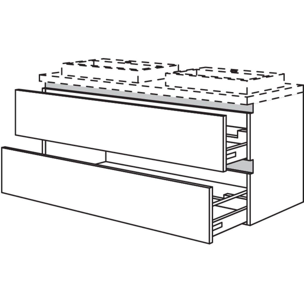 Nobilia Badezimmer-Waschtischschrank NBWSA120-63 67619