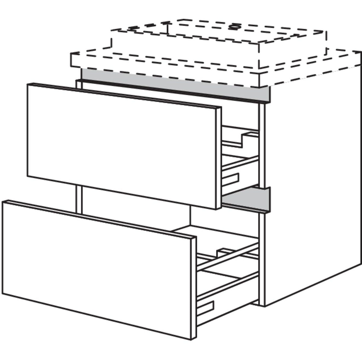 Nobilia Badezimmer-Waschtischschrank NBWSA50-63 67614