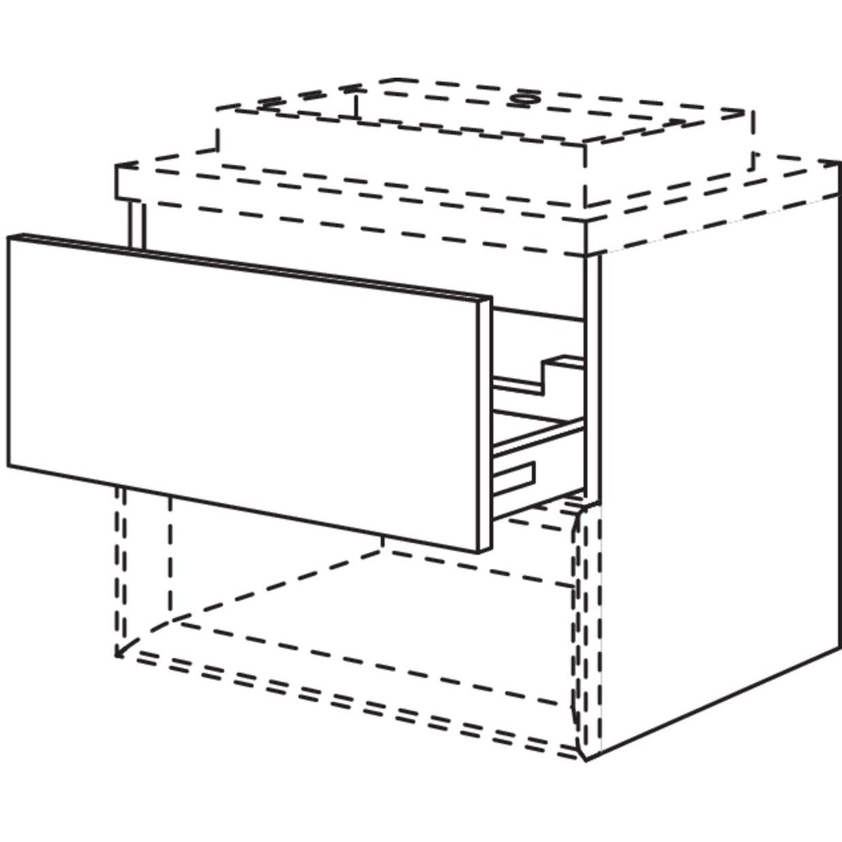Nobilia Badezimmer-Waschtischschrank fuer Regaleinsatz Case BWASC120-58 2772