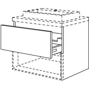 Nobilia Badezimmer-Waschtischschrank fuer Regaleinsatz Case BWASC120-58 2772