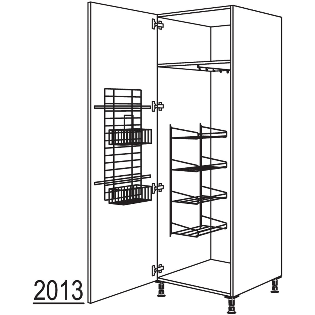 nobilia Besen-- Geraeteschrank HBF60-1 24067