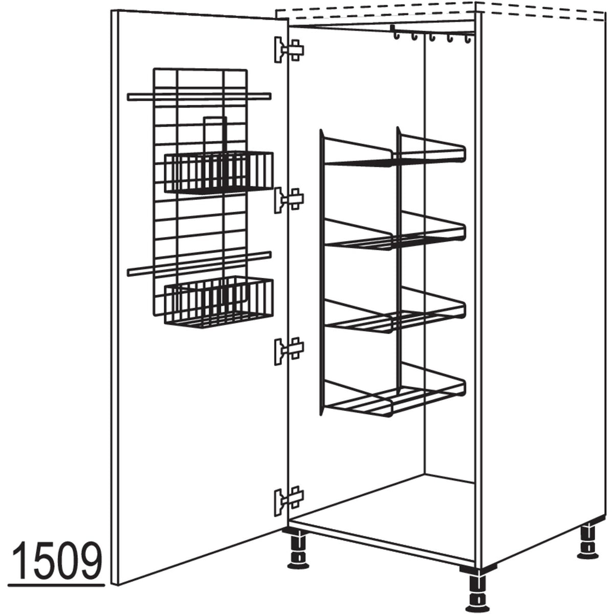 nobilia Besen-- Geraeteschrank HBF60 21502