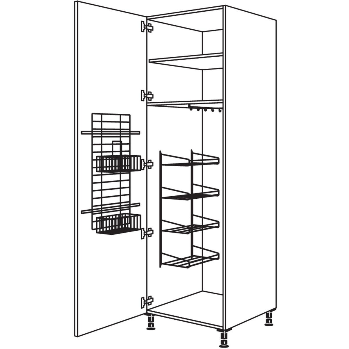 nobilia Besen-- Geraeteschrank HBF60-3 43066