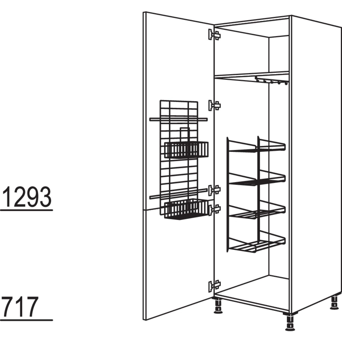 Nobilia Besen-- Geraeteschrank HDB60-1 24033