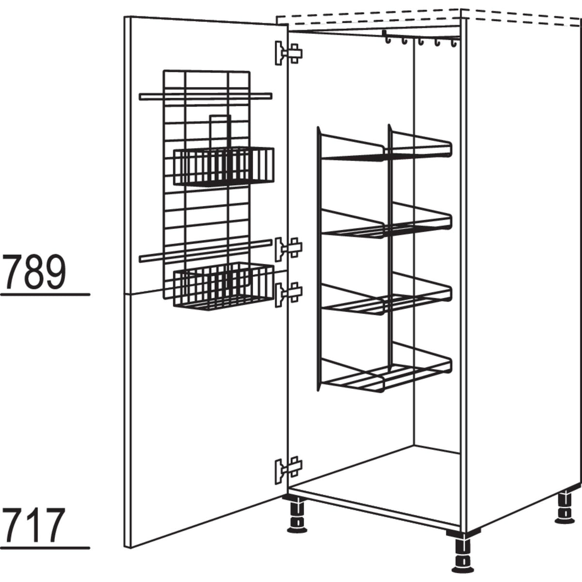 Nobilia Besen-- Geraeteschrank HDB60 28517