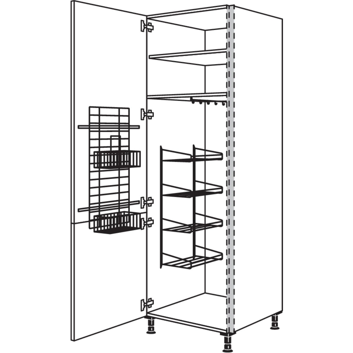 Nobilia Besen-- Geraeteschrank NHSB60-2 36169