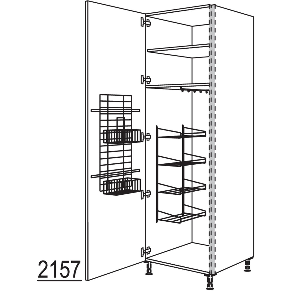 nobilia Besen-- Geraeteschrank NHSBF50-3 53146