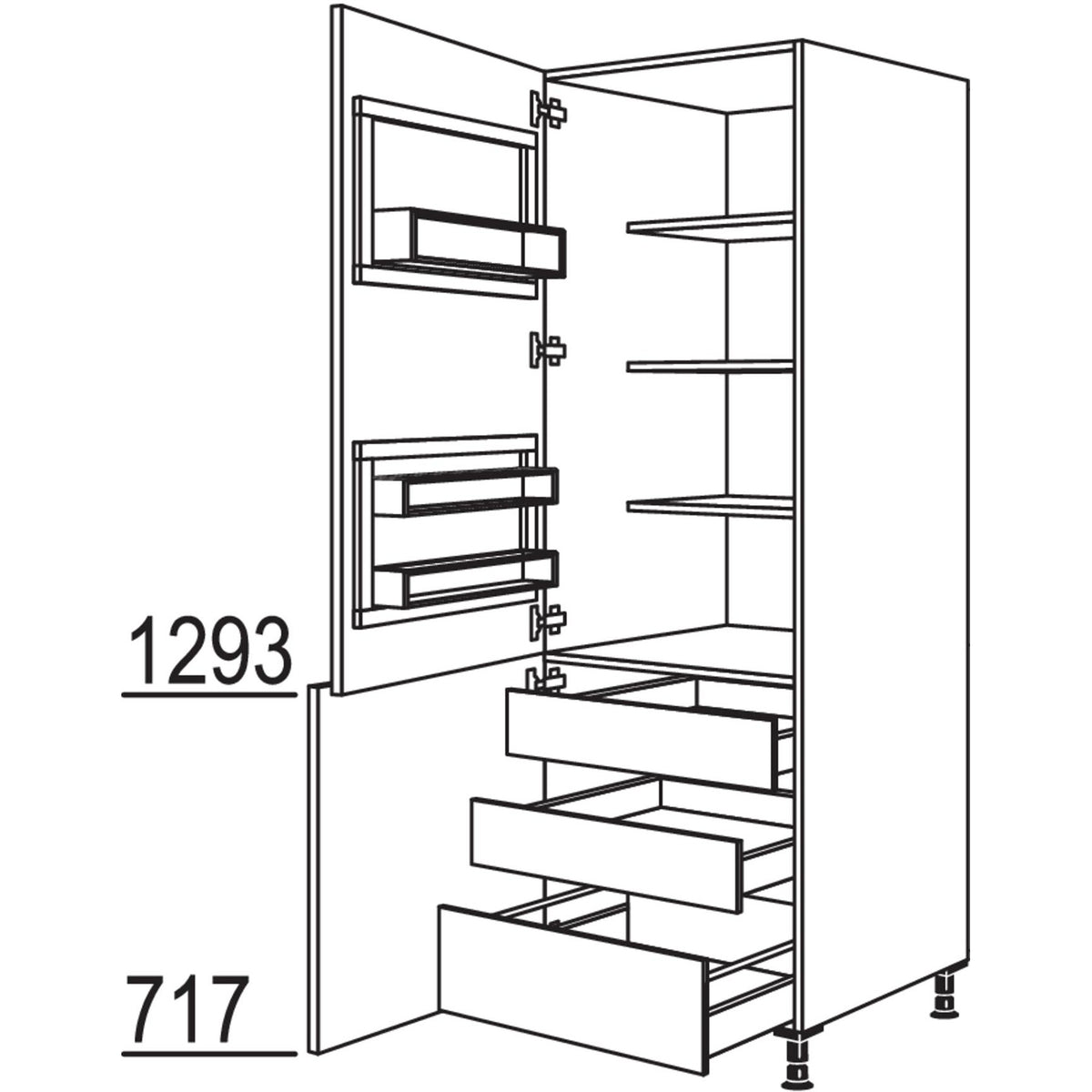 nobilia Breakfastschrank BKFST2IA50-1 24152