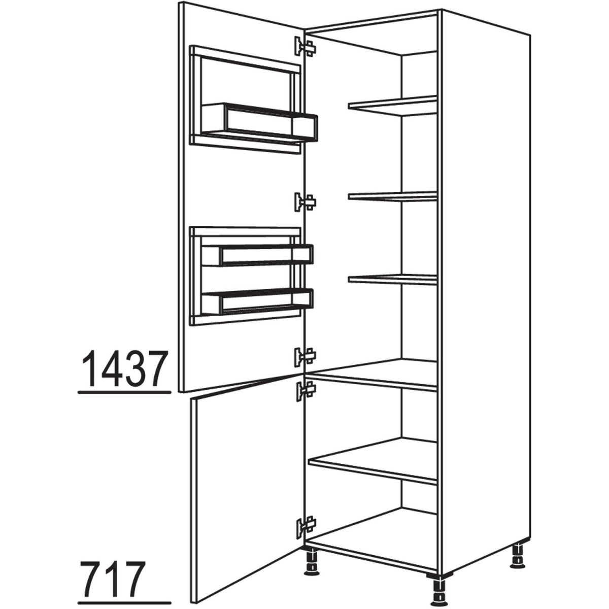 nobilia Breakfastschrank BKFST60-3 43111