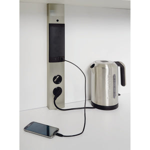 Nobilia Doppelsteckdose Toki mit USB- Charger und Bluetooth-Lautsprecher TOKI-F 36206
