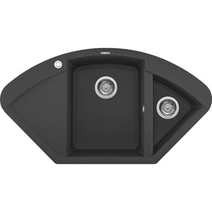 ELLECI- Einbauspuele Easy Corner- aus GRANITEK- Anthrazit 87695 87695