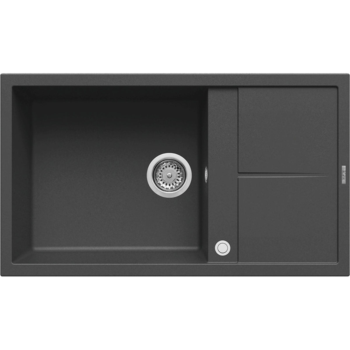 ELLECI- Einbauspuele Unico 410- aus GRANITEK--METALTEK- Anthrazit 87680 87680