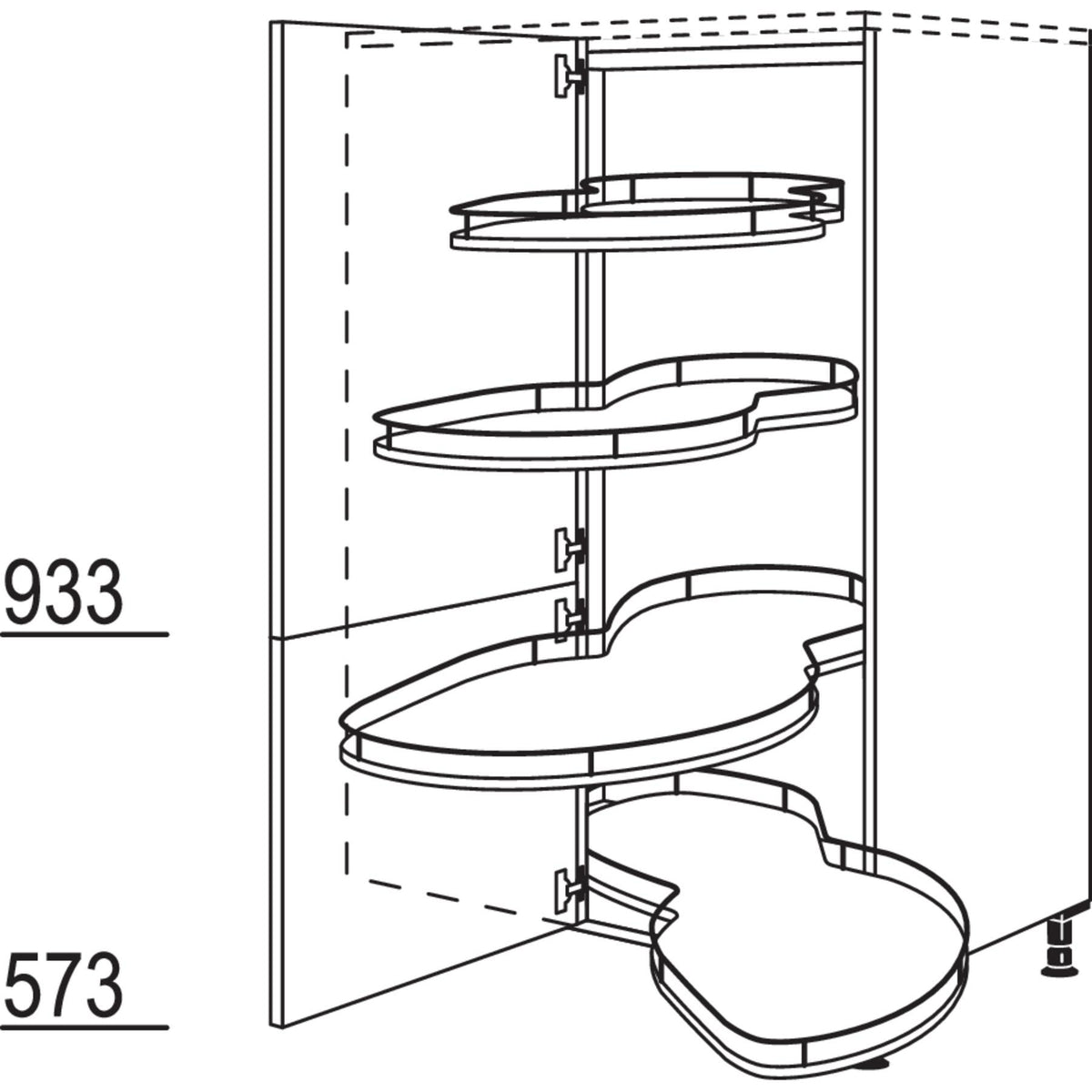 Nobilia Eck-Highboard HESA100-45 20578