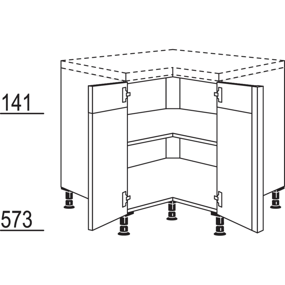 Nobilia Eckschrank UTE90 35293