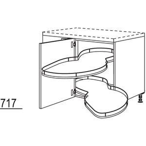 Nobilia Eckschrank mit Schwenkauszug UEDSA90-45 23190