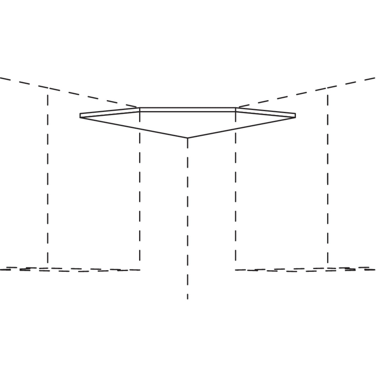 Nobilia Eckueberbau-Boden aus Korpusmaterial zum Zwischenbau zwischen Wandschraenken WZBE60 16060