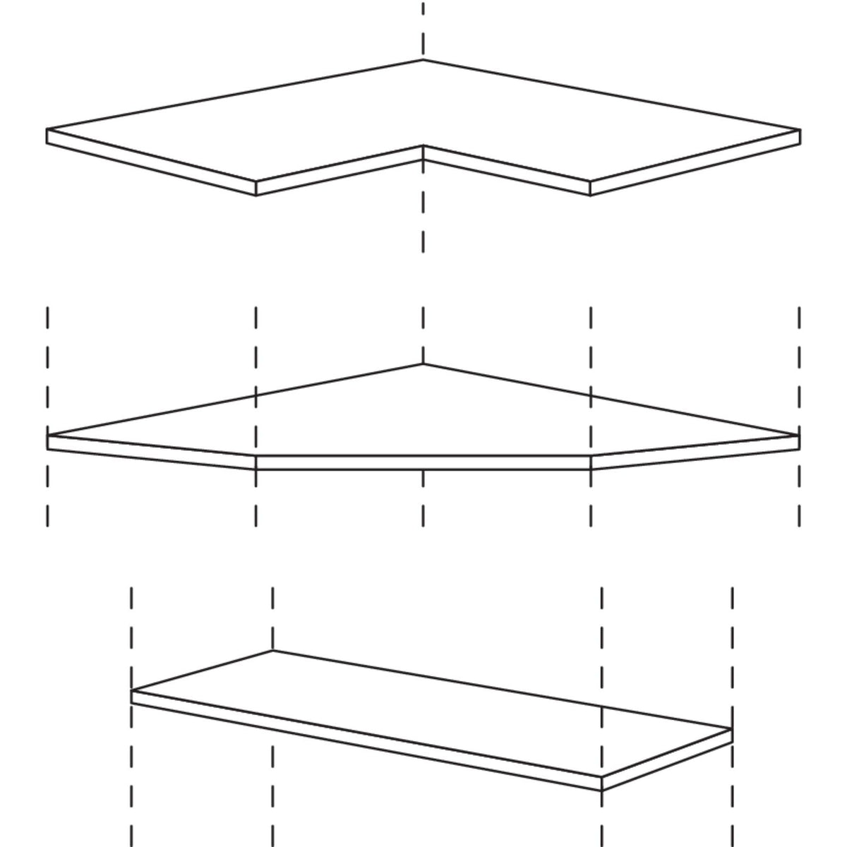 Nobilia Einlegeboden fuer Eck- Wandschraenke EB-WEV60 29059