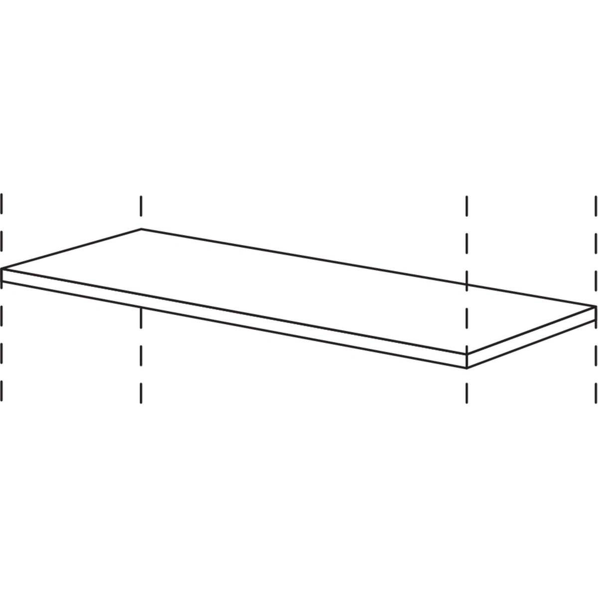 Nobilia Einlegeboden fuer Wandschraenke mit Parallelanschlag- Falt-Lifttueren und EB-WFLS60 29046