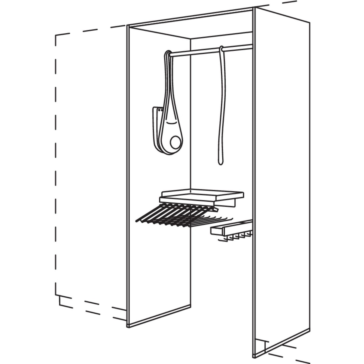 Nobilia Garderoben-Anbauelement HWGALHK100-3 45102