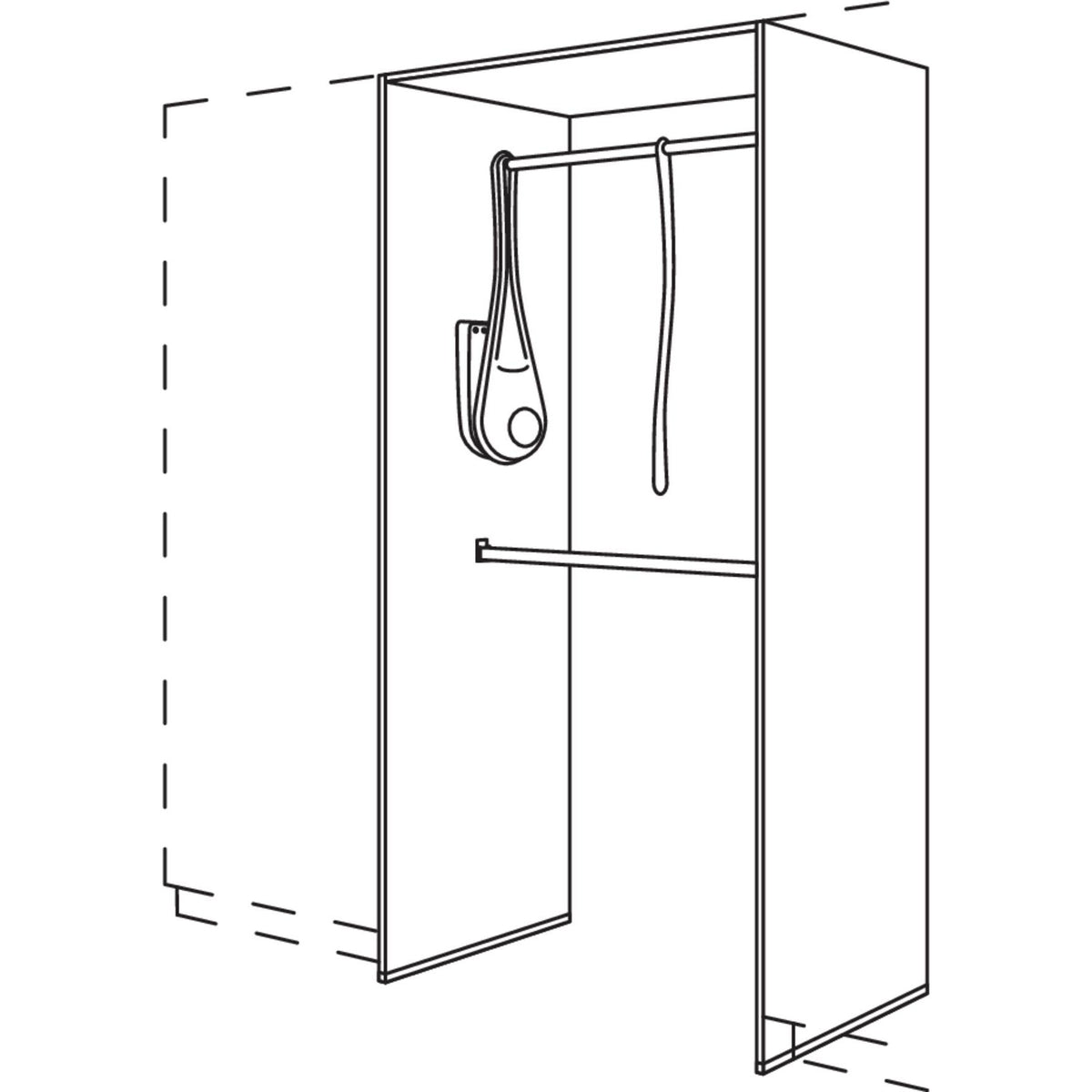Nobilia Garderoben-Anbauelement HWGALS100-3 45089