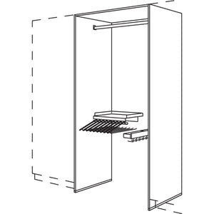 Nobilia Garderoben-Anbauelement HWGASHK100-3 45101