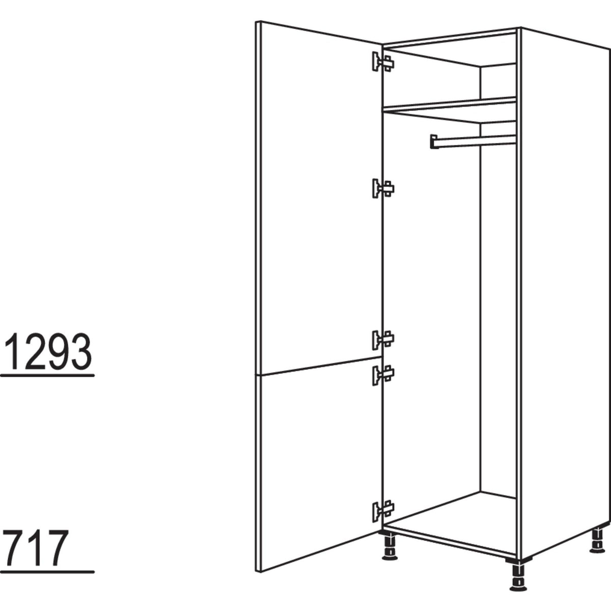 Nobilia Garderobenschrank HDWG40-1 24078