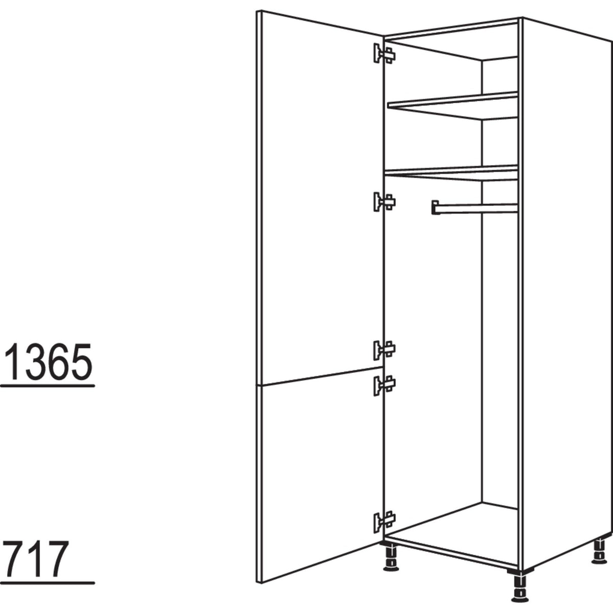Nobilia Garderobenschrank HDWG60-2 35079