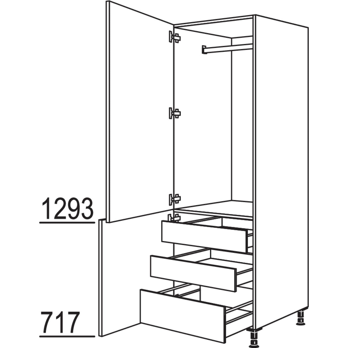 nobilia Garderobenschrank HDWGIA40-1 24082