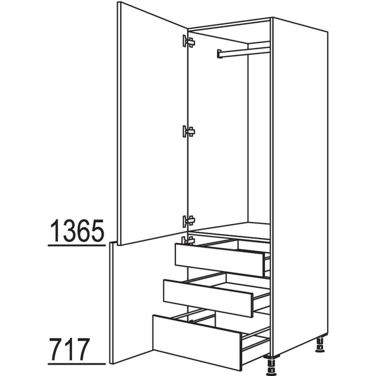 nobilia Garderobenschrank HDWGIA40-2 32084