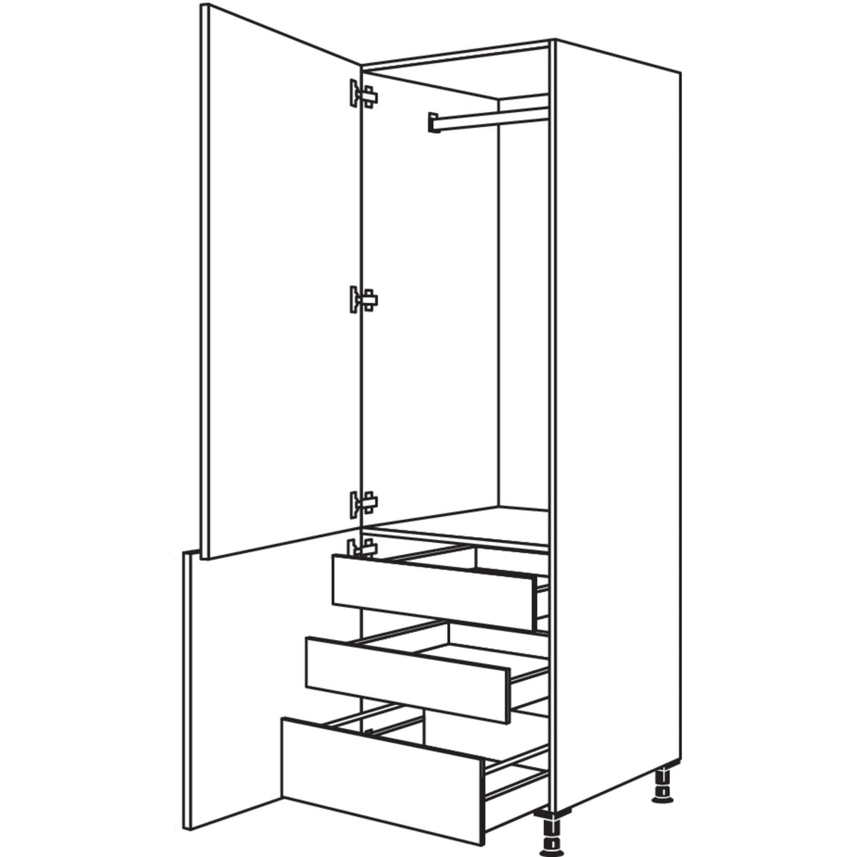 nobilia Garderobenschrank HDWGIA60-2 35082