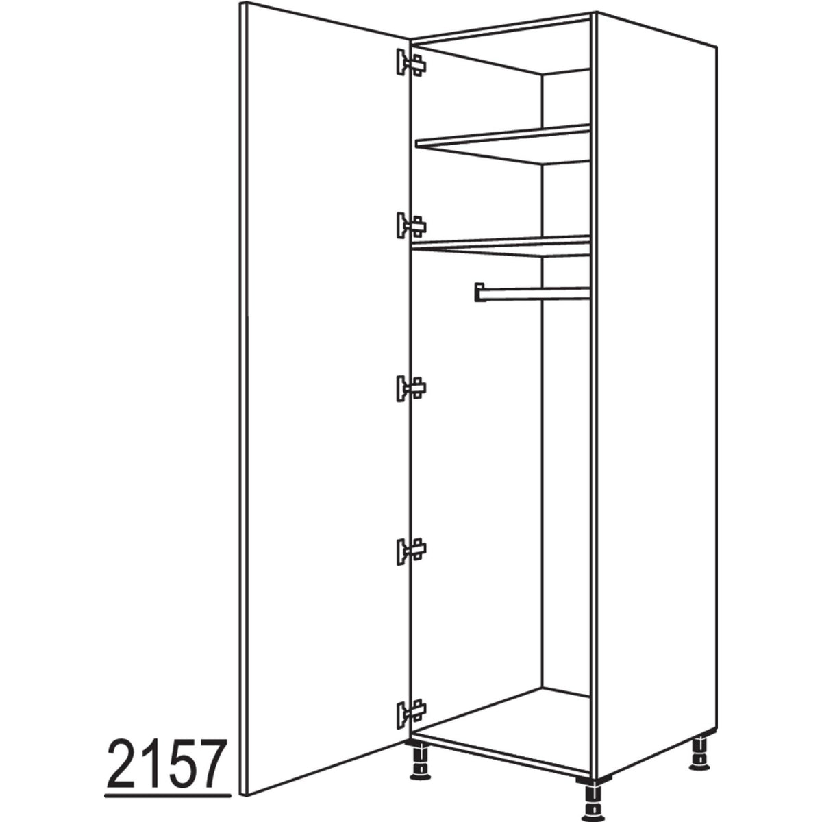 nobilia Garderobenschrank HWGF40-3 43068