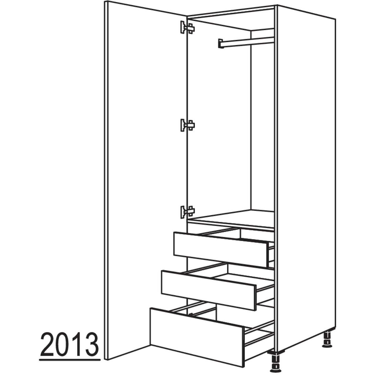 nobilia Garderobenschrank HWGIAF60-1 24099