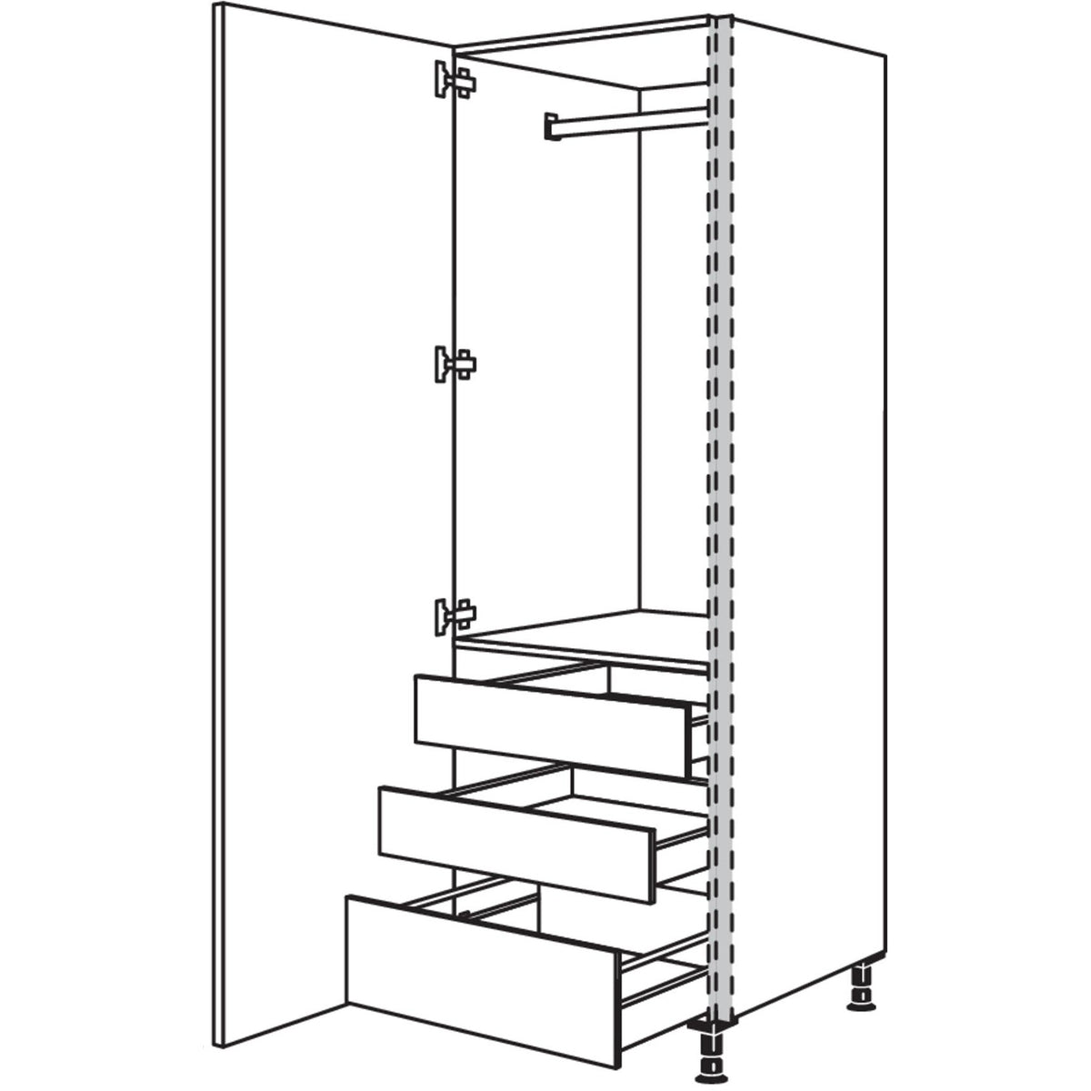 nobilia Garderobenschrank NHSWGIAF60-1 21202