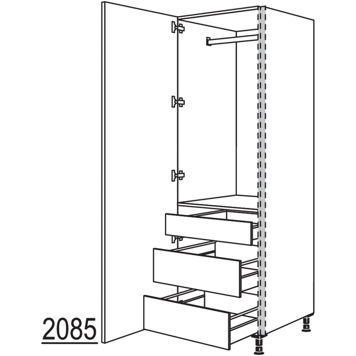 nobilia Garderobenschrank NHSWGIAF40-1X 34987