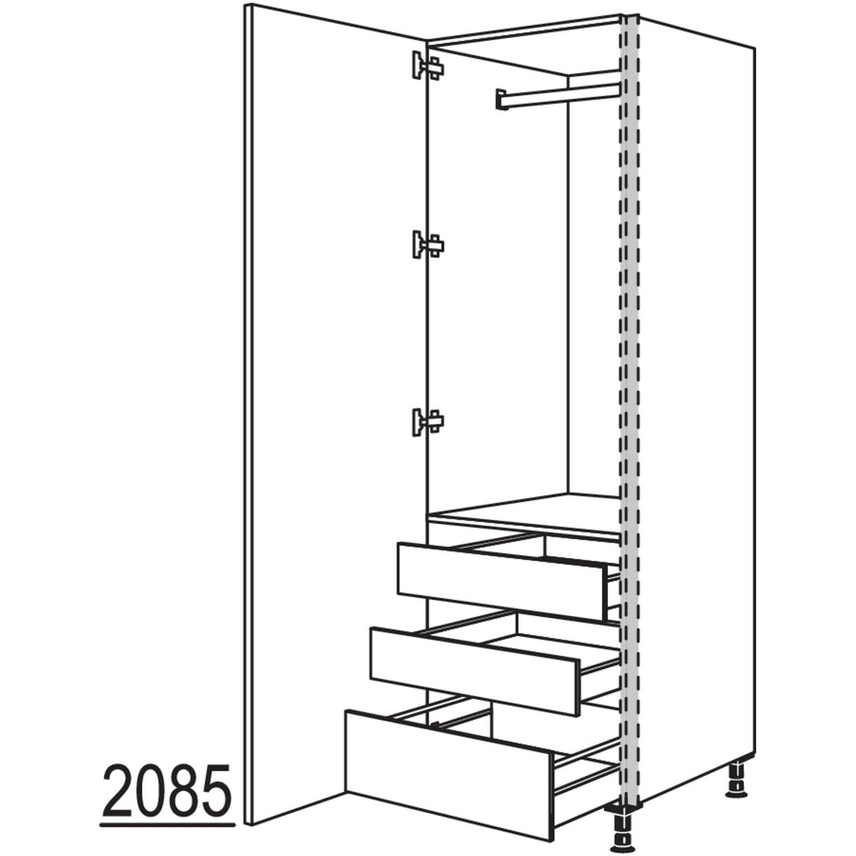 nobilia Garderobenschrank NHSWGIAF40-2 36273
