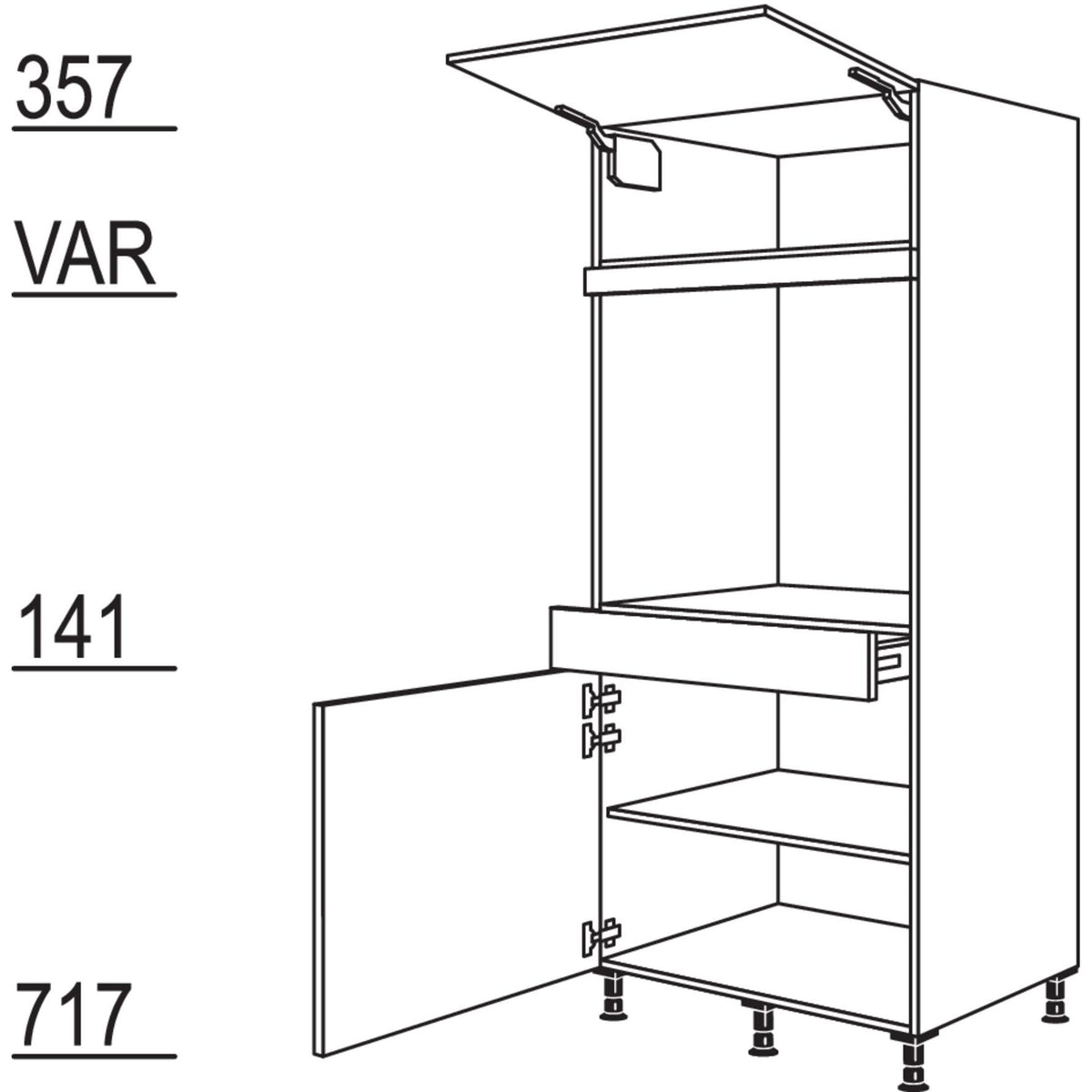 Nobilia Geraete-Umbau Backofen GDAOS76-1 21603