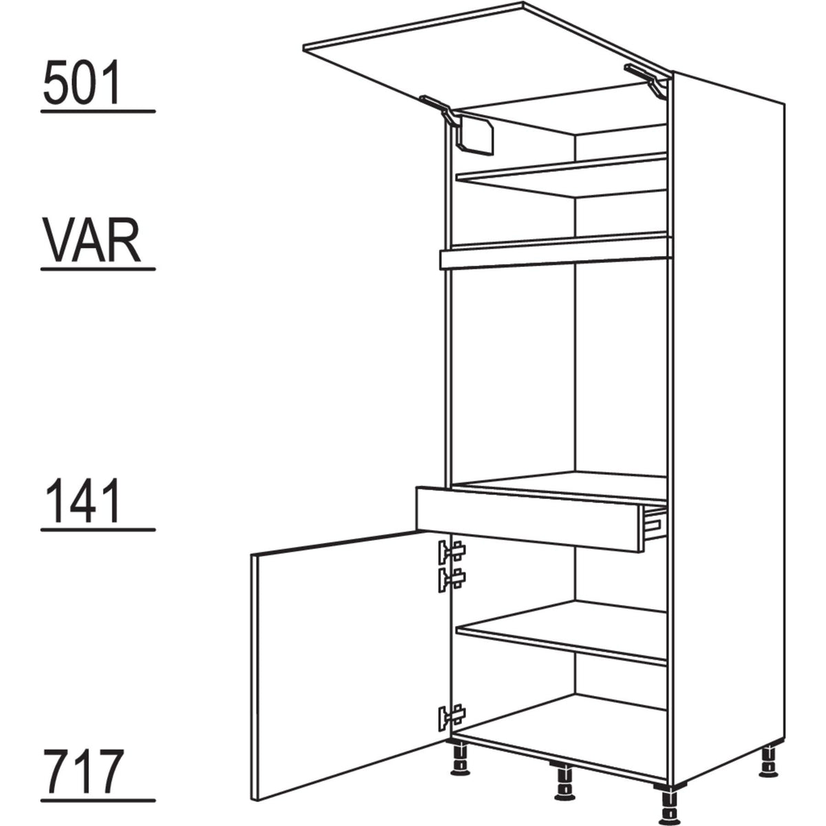 Nobilia Geraete-Umbau Backofen GDAOS76-3 43603
