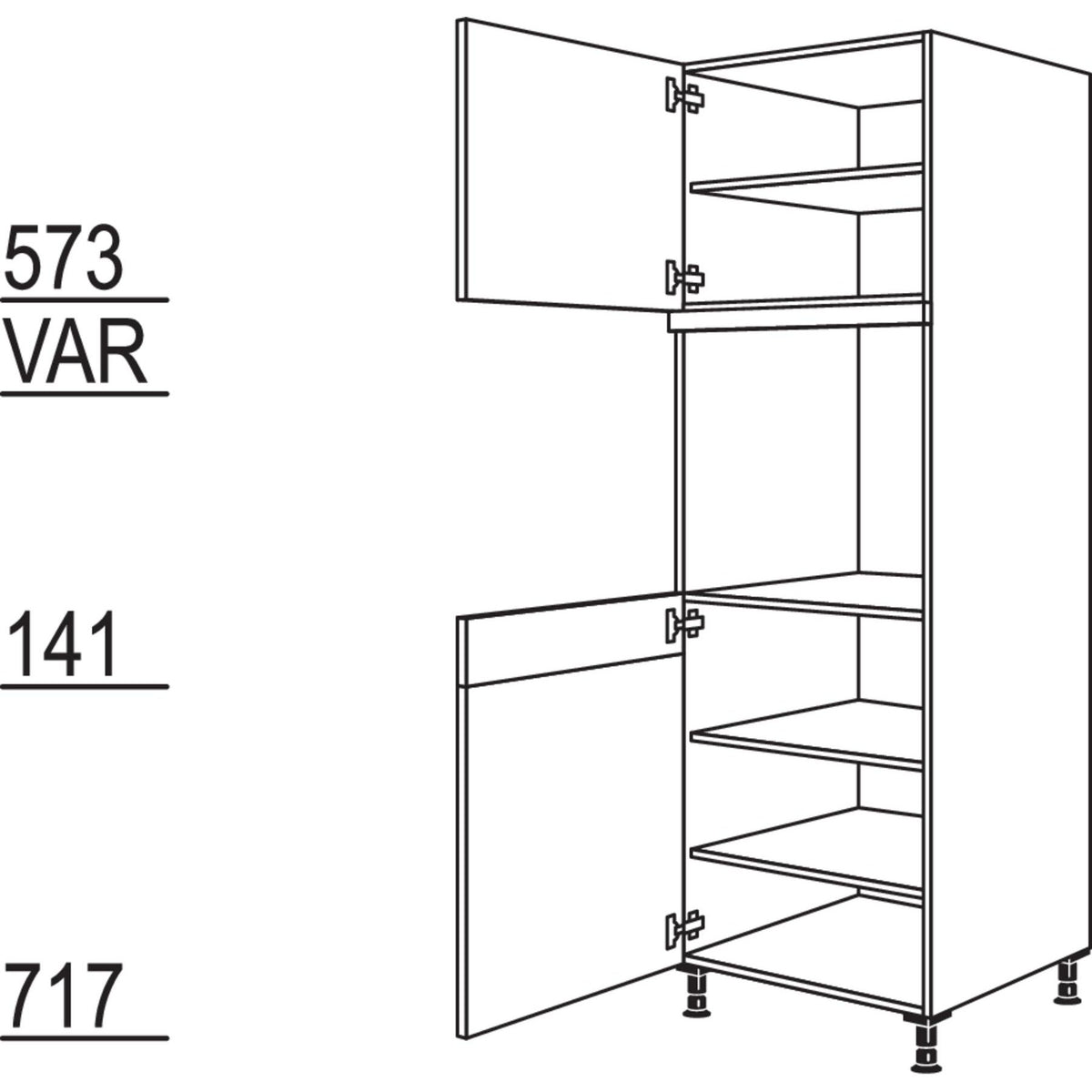 Nobilia Geraete-Umbau Backofen GDO-2 35428